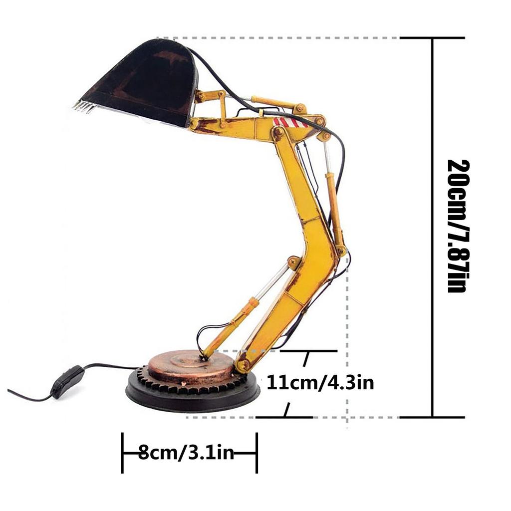 Excavator-Shaped LED Night Light Bedside Lamp High Brightness Plug-Play LED Reading Light Desktop Light Home Decoration 2025