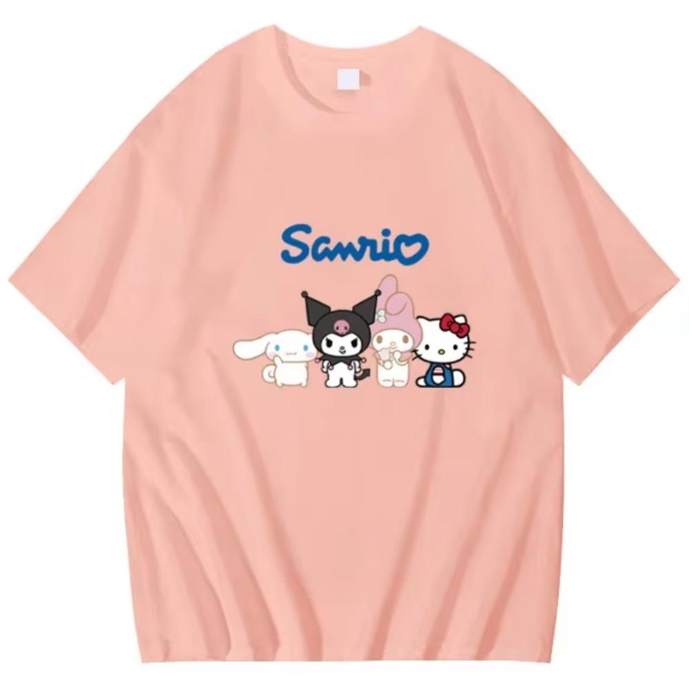 Nuova T-shirt Estiva HelloKitty da Donna T-shirt Carina Abbigliamento Cotone Stampato con Lettere Moda Casual Manica Corta Top da Donna