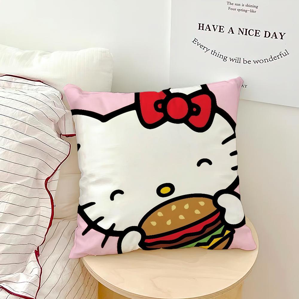Fun Cartoon Chibi Cat H-Hello K-Kittys Sro Comfort Soft Hogar Pillowcase For Sofa Living Room Bed Home Decor Protective Covers