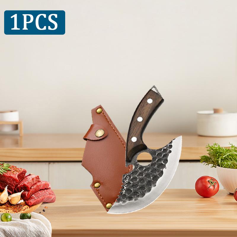 WXCOO Multifunctional Fish Cutter Knife Stainless Steel Butcher Knife Meat Cleaver Sharp Blade Bottle Opener Kitchen Knife