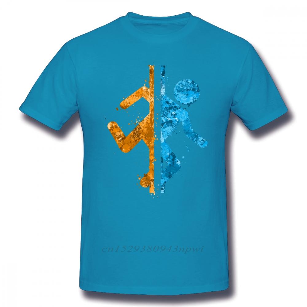Portal T Shirt Portal Splatter TShirt Printed Casual Tee Shirt Mens Cute Cotton Short Sleeves Tshirt