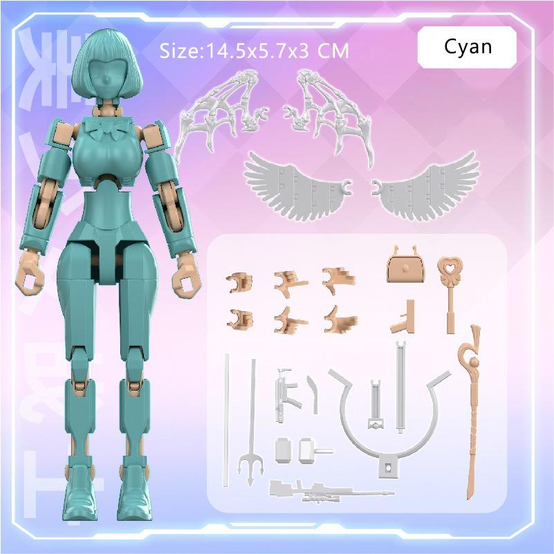 3D Printed Mannequin Dummy Magical Beauty Girl Action Figure Multi-Jointed Movable Shapeshift Robot Ornament For Kids Adult