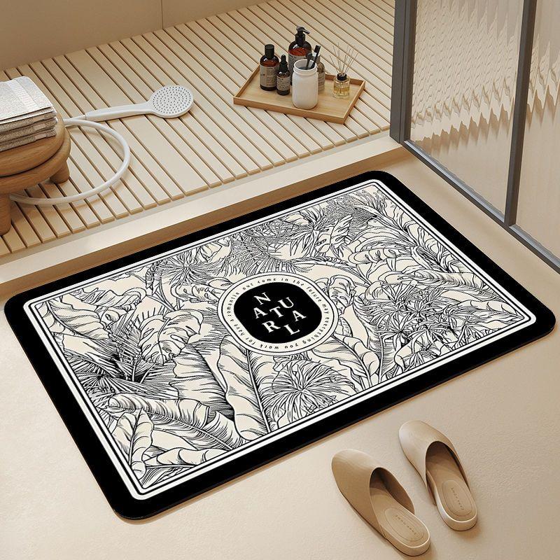 

Коврик для пола в ванной, кремовый ветровой диатомовый грязепоглощающий коврик, коврик для ног в ванной, нескользящий коврик для туалета в ванной 40X60cm 15.7X23.6in