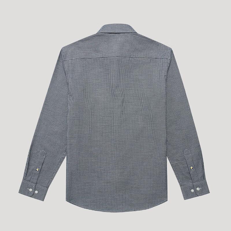 HAZZYS Men's Houndstooth Pure Cotton Long-Sleeve Shirt