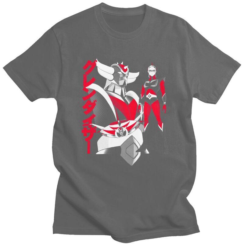 Custom Goldorak Gurendaiza T Shirts for Men Pure Cotton Tee Tops Anime Ufo Robot Goldrake Tshirts ShortSleeve Tshirt Clothes