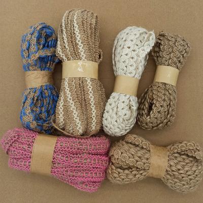 Decorative Hemp Rope Handmade Diy Cotton And Linen Material Lace Retro Decoration Handicraft Weaving Wide Flat Hemp Webbing Rope