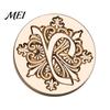 Decorative Wax Seal Stamp Iris A-Z Initial Alphabet Head, Brass Engraved Vintage Sealing Head for Wedding Invitations Envelopes Journal Gift Packaging