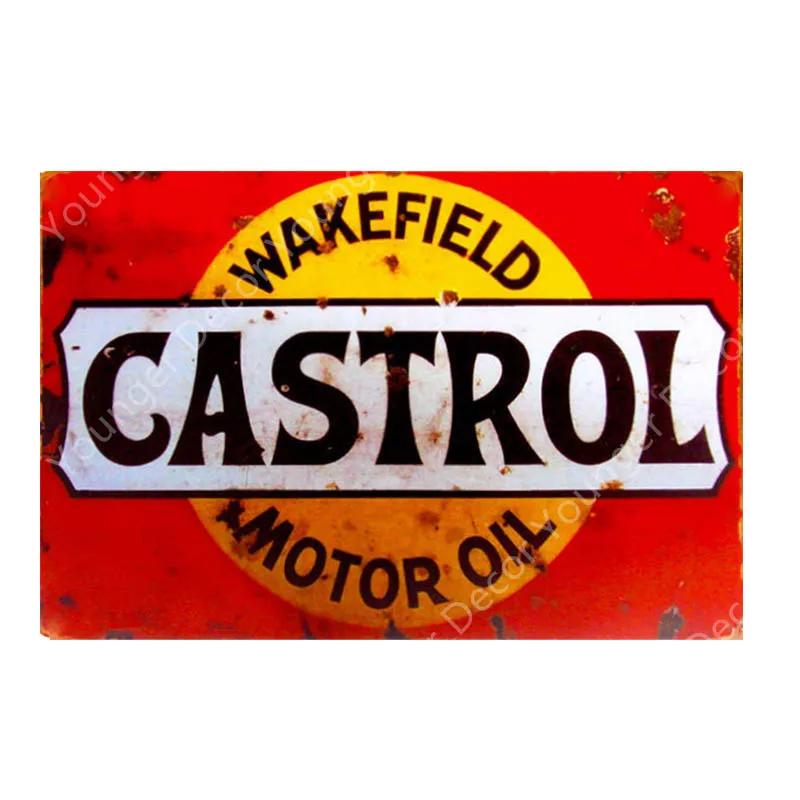 Motor Oil Mobiloil Metal Signs Gasoline Wall Plate Metal Vintage Garage Decor Bar Pub Man Cave Decorative Metal Plaque YA015