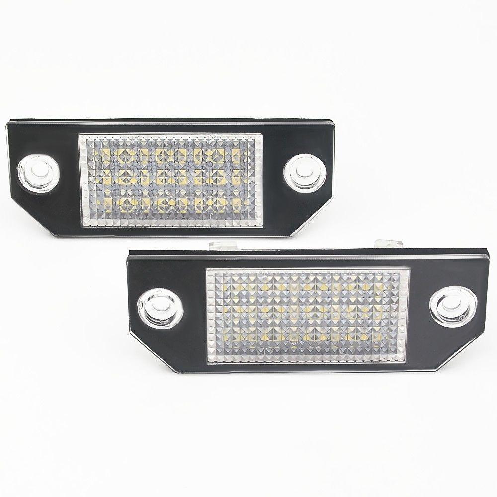 2pcs LED Number Plate Light For Ford Focus MK2 For Ford Focus C- MAX LED License Plate Lamp Error Free 6000k