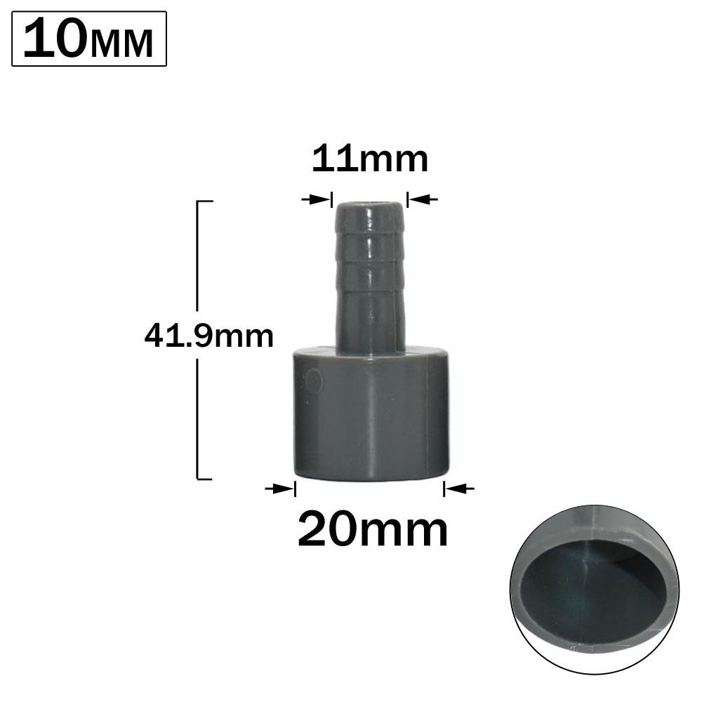 2pcs ID 20mm 1/2 Thread To 6/8/10/12/16mm PVC Hose Barb Connector Garden Hose Coupler Fitting Farm Irrigation PE Pipe Joint