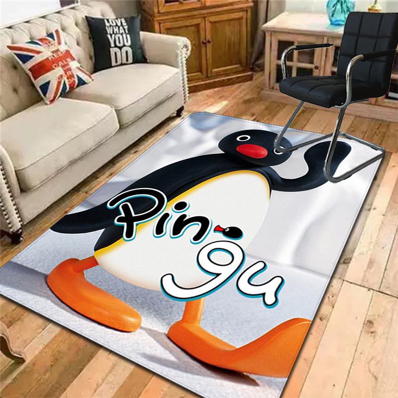 Pingu (cartoon Penguin) Rug Floor Mat for Living Room or Bedroom Soft and Comfortable Carpet a Gift for Birthday and Holiday.