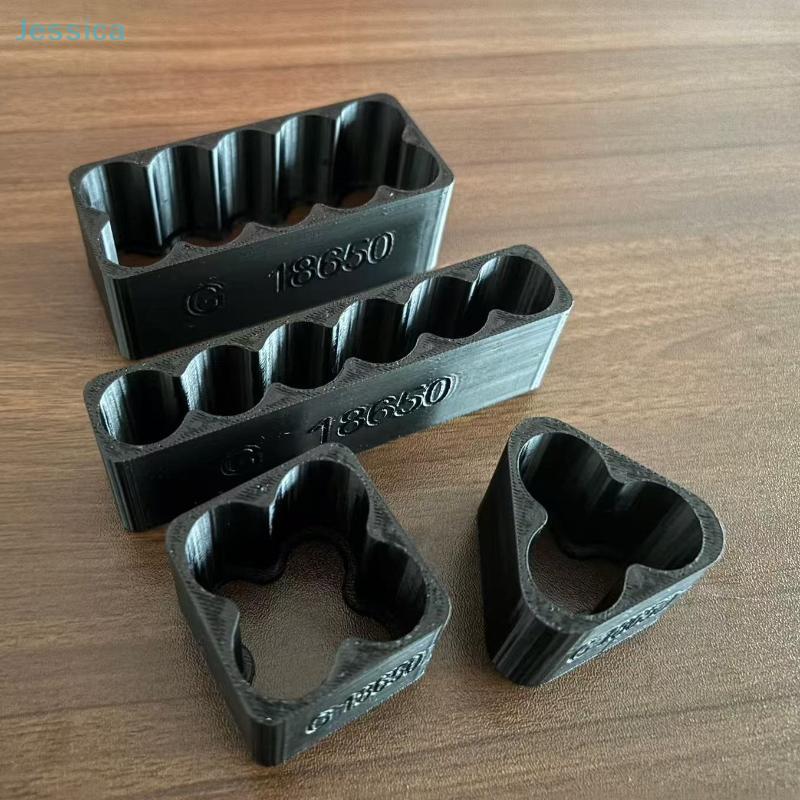 Multi-Slot Black Plastic Battery Holders, Universal Battery Positioning Jigs for 18650 Cell Welding Projects
