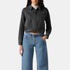 Levis Slim Fit Jacke mit Reißverschluss und langen Ärmeln für Damen, Schwarz 001W8-0001