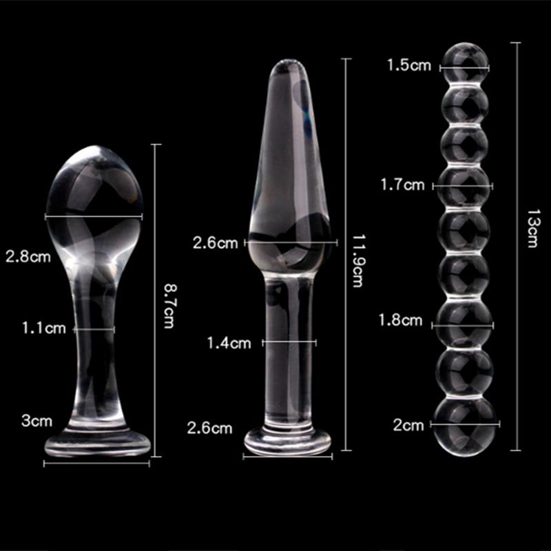 Erotic Pyrex Glass Dildo Anal Bead Butt Plug For Fetish Bdsm Bondage Couples Flirting Adults Games Sex Toys For Women Men Gay