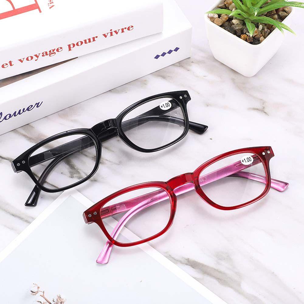 

Men Brown Red Resin Optical Reading Glasses Anti-Radiation Women Reading Glasses Presbyopic Glasses black-+150