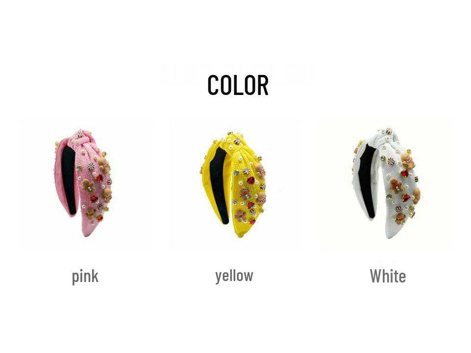 2025 Christmas Gingerbread Rhinestone Headband: High-Quality European & American Style Hair Accessory
