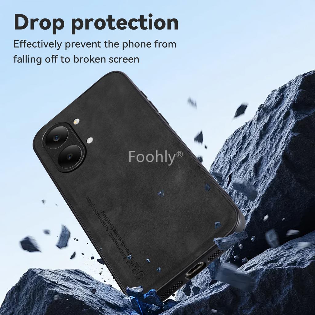 Nubuck Leather Magnetic Case for Xiaomi Poco X8 Pro Max Protective Cover Shockproof Back Shell Coque Capa Fundas