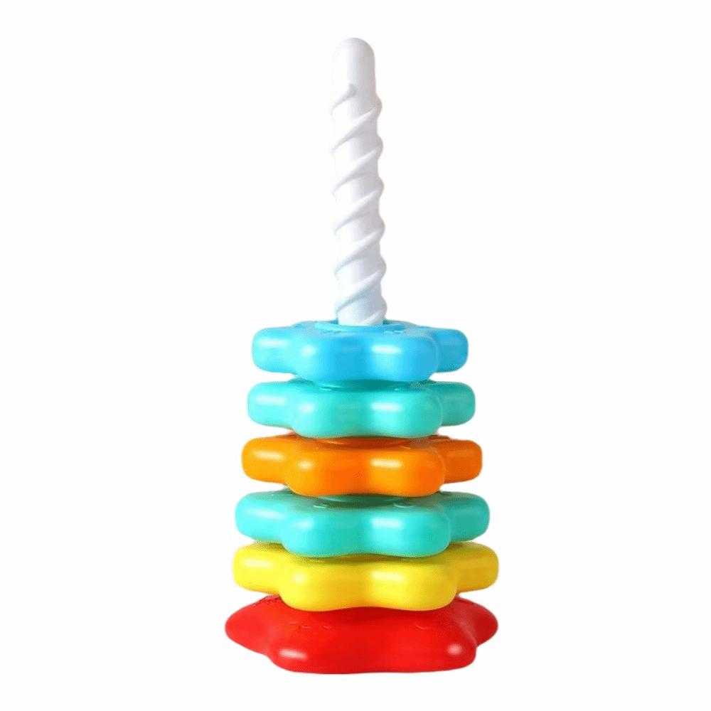 Rainbow Colored Spinning Stacking Toys Stacking Puzzle Baby Stacking Puzzle Kids Gift
