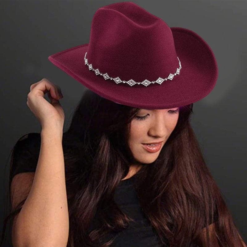 Unisex Western Denims Hat Wide Border Hat Polyester Outdoor Fashion Hat Fashion Accessory for Men and Women