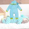 Adorable Cotton Newborn Romper Unisex Baby Jumpsuit Comfortable Long Sleeve Striped Onesie