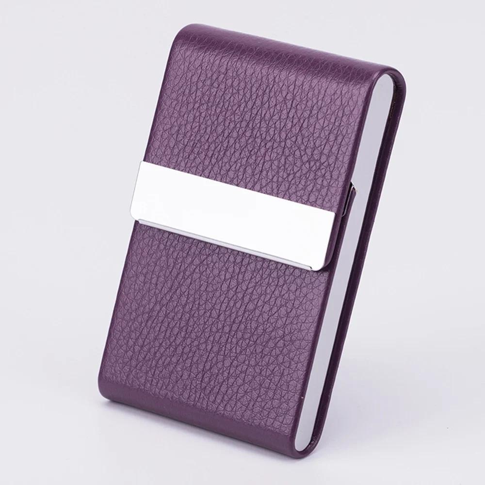 PU Business Card Bag Business Card Case Full Foreskin Vertical Cigarette Case 7 Magnetic Card Holder Dual-use Card Holder