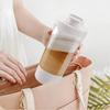 1pc Portable USB Electric Blender Cup - Automatic One-Touch Operation, Transparent with Measurement Markings, Food-Grade PP Mini Handheld Milk