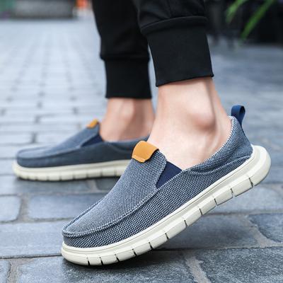 Moda Erkek Sürüş Ayakkabıları Yaz Kanvas Ayakkabılar Nefes Alabilir Rahat Dış Mekan Slip On Yürüyüş Spor Ayakkabıları Erkekler İçin Klasik Loaferlar