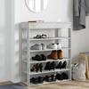 VidaXL Étagère à chaussures gris béton 80x30x98 cm bois d'ingénierie, rangement de chaussures, armoire de rangement de 859935