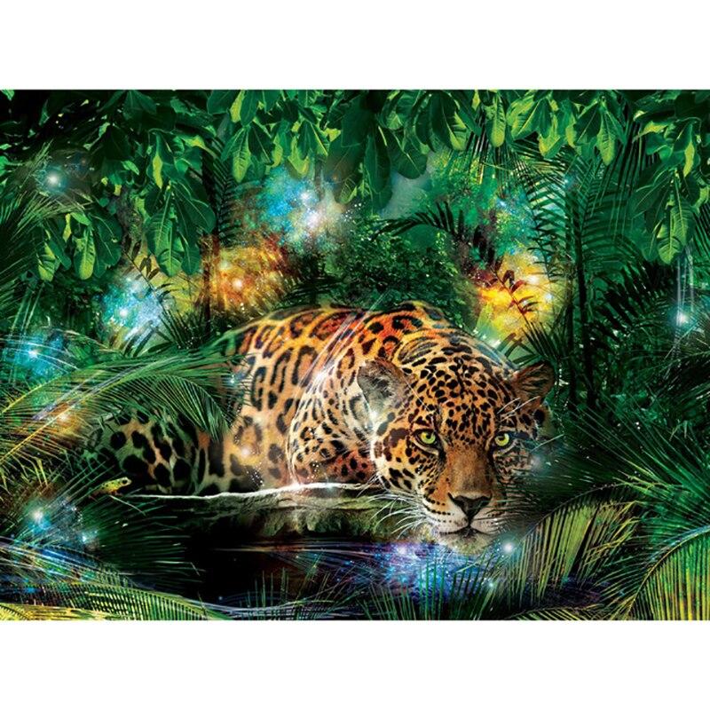 

DIY 5D алмазная живопись леопарды Алмазная вышивка лесные животные вышивка крестиком полная круглая дрель из смолы домашний декор художественный подарок Full Round 15x20CM