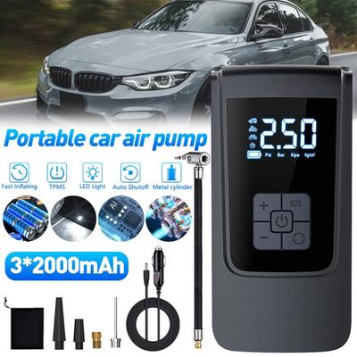 Naujas aukštos konfigūracijos greito įkrovimo belaidis oro siurblys 4000mAh 150PSI galingas pripūtimo oro kompresorius, tinkantis automobiliams, motociklams ir dviračiams
