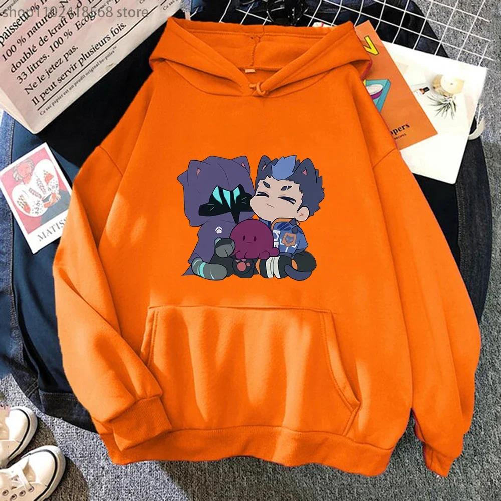 Omen Cartoon Cute VALORANT Hoodie Men Clothes Winter Fashion Women Tops Boys Girls Game Sweatshirt  Hoodies