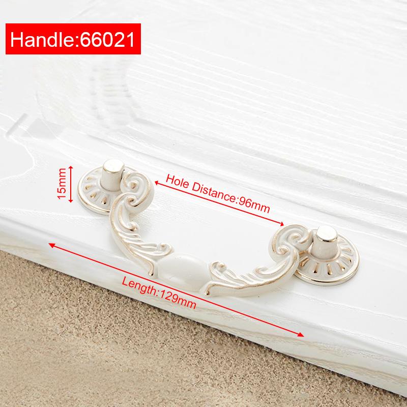 NAIERDI Ivory White Cabinet Handles Zinc Aolly Kitchen Cupboard Door Pulls Drawer Knobs European Fashion Furniture Handle