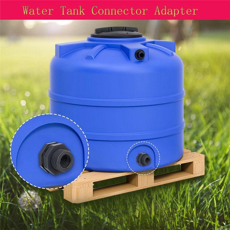 M-Modern-1Set Garden Hose Adapter With Clamp Kit Water Tank Connector Thru-Bulk Pipe Fitting