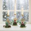 3pcs Golden Cast Iron Christmas Candle Holder Set Suitable for Window Display & Tabletop - Perseverance