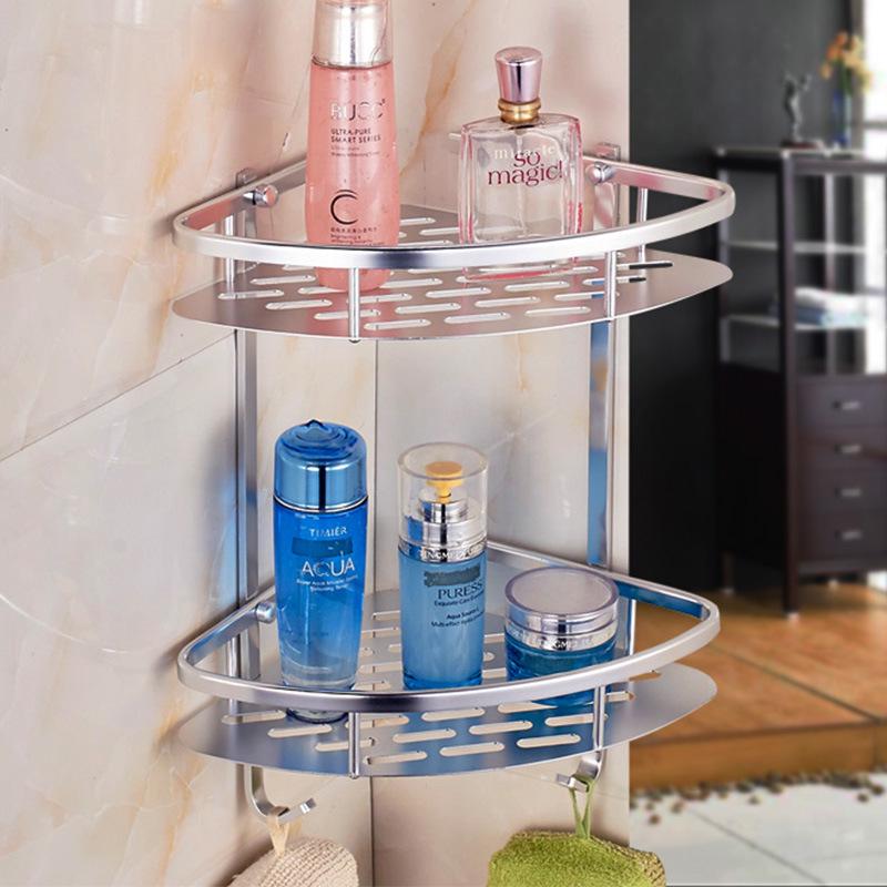 Punch-Free Space Aluminum Bathroom Shelf - Three-Layer Tripod with 1.2 Triangle Plate