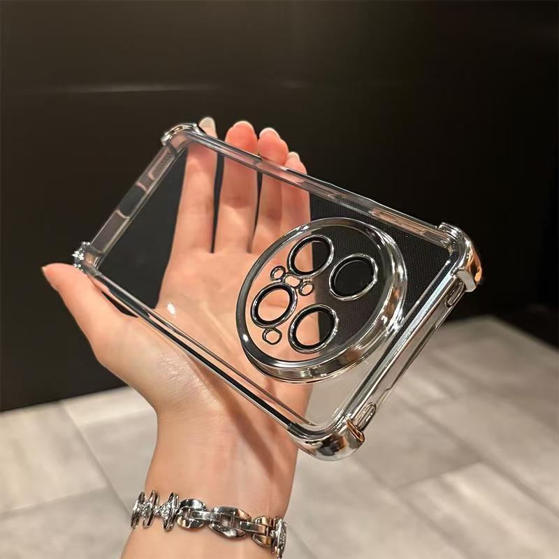 Four Corners Anti-drop Pura90pro Is Suitable for Huawei Mate80 Mobile Phone Case Honor 600 Transparent and Enjoys 90 Electroplating