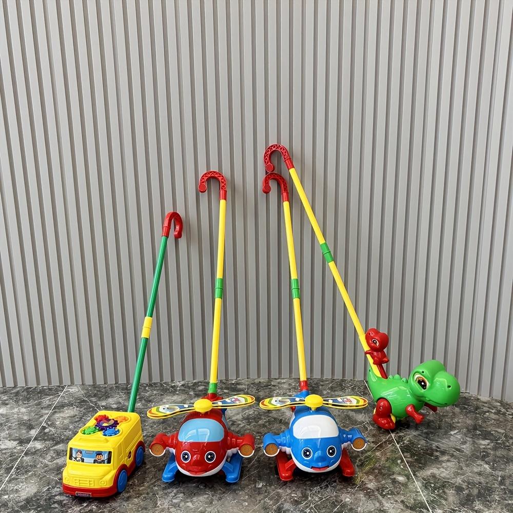 Baby Walker Toy Hand Push Toddler Toy Plane Car Toy Push Along Walking Toy for Kids Children Boys Girls Outdoor