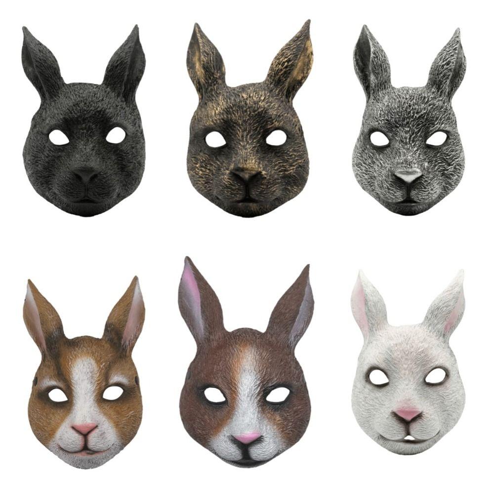 PU Bunny Masquerade Mask Anime Halloween Mask Fancy Rabbit Mask Cosplay