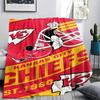 1Pc Kansas City Print Flannel Blanket, High Quality Comfortable for All Seasons, Home Decor, Warmth and Comfort, Perfect for Gifts