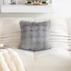 Rabbit Fur Plush Throw Pillow - Solid Color Fleece Cushion for Sofa, Bedroom, or Study