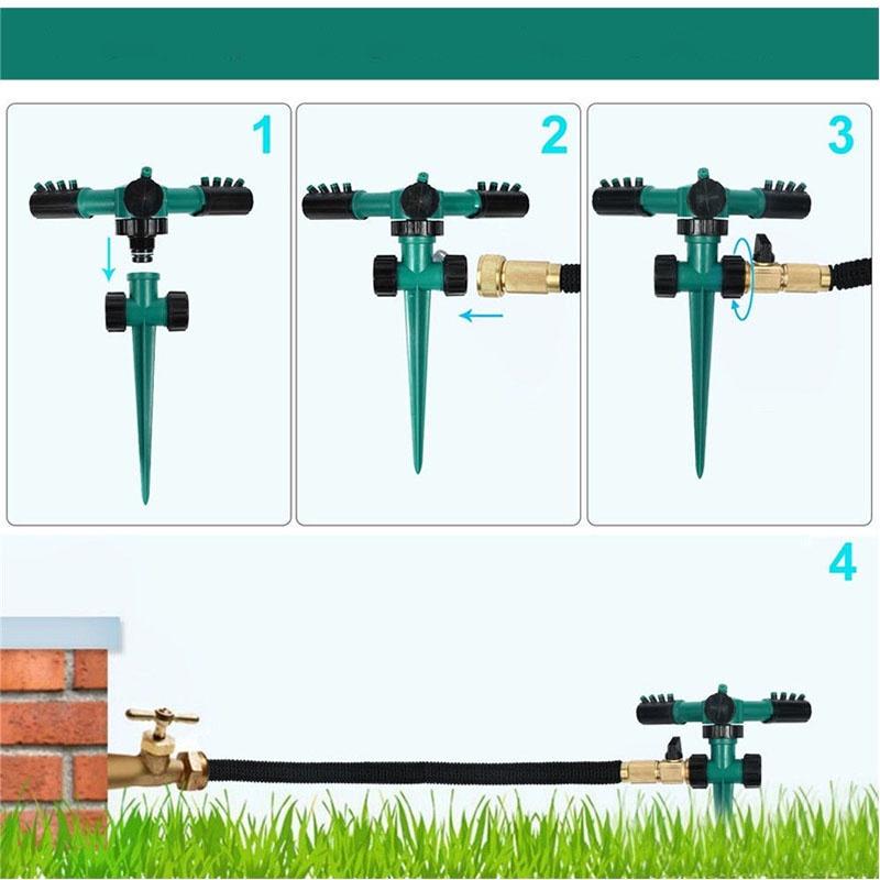 Lawn Automatic Sprinkler 360° Rotating Garden Water Sprinklers Lawn Irrigation