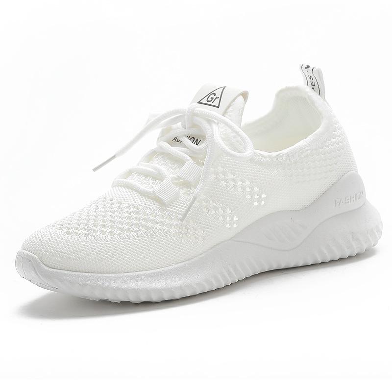 Flying woven mesh shoes summer breathable student sports ins running casual shoes Flying woven