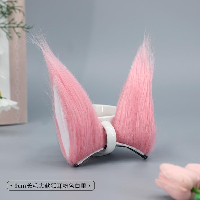 

A Lo Niang plush wolf cat fox ear clip cosplay accessories handmade beast ear hairpin fox niang