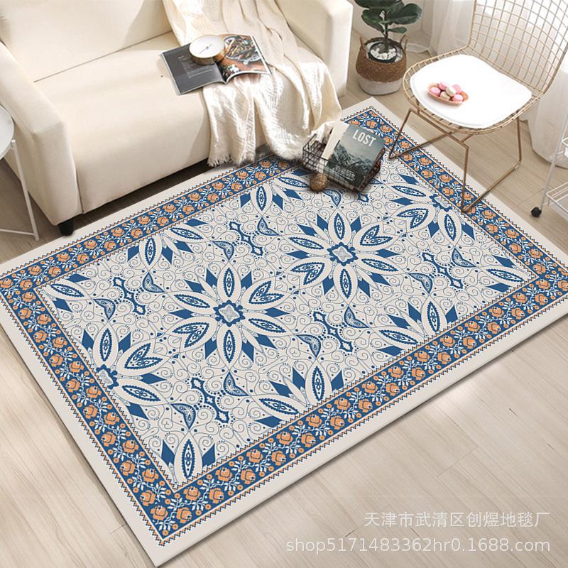Retro Ethnic Style Carpet, Living Room Floor Mat Bosmia B & B Hotel Carpet Outdoor Tent Mat