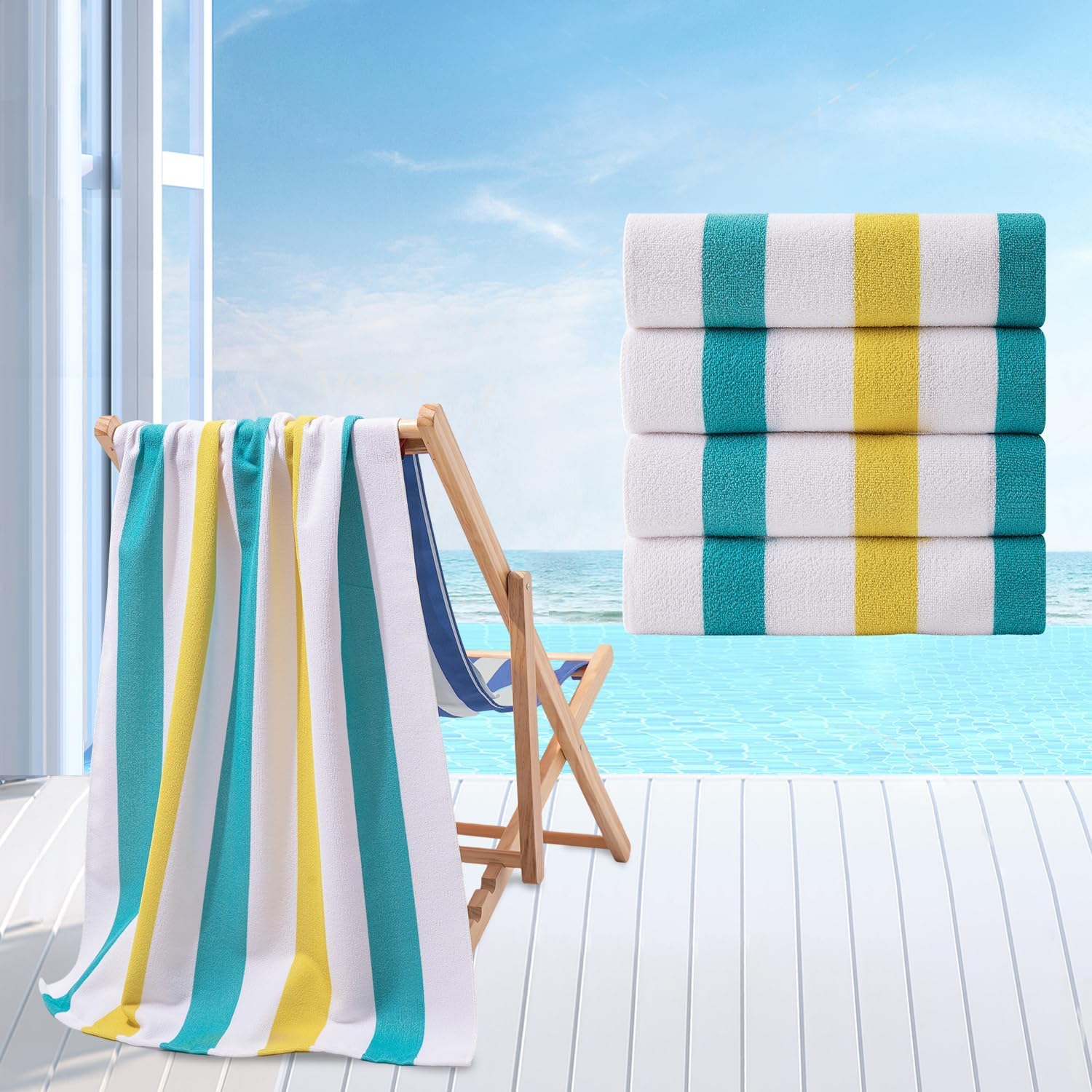 Jacquard Personalised Beach Towel 100% Cotton Large Luxury Yarn-Dyed Striped Pool Towel 500 - 699 GSM&180*90cm(35 * 70 ) красный
