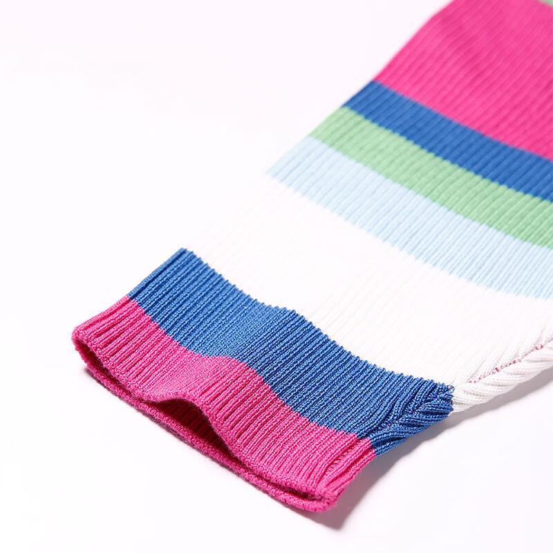 Anlom Women's Slim-Fit Striped V-Neck Knit Top