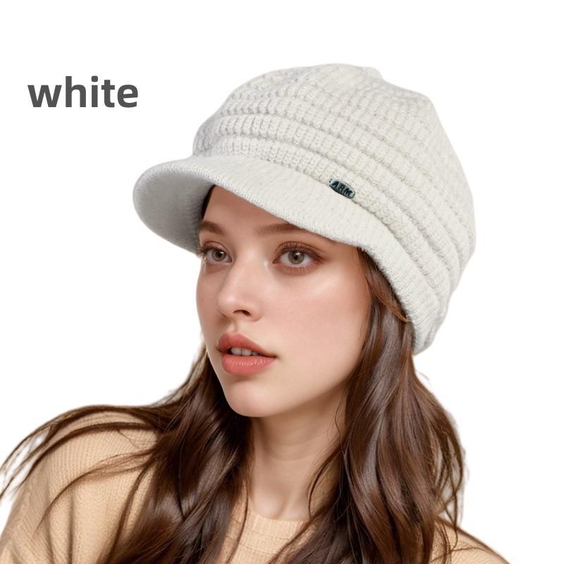 Fleece-Lined Wool Beret for Women: Warm, Thick, and Stylish for Autumn and Winter