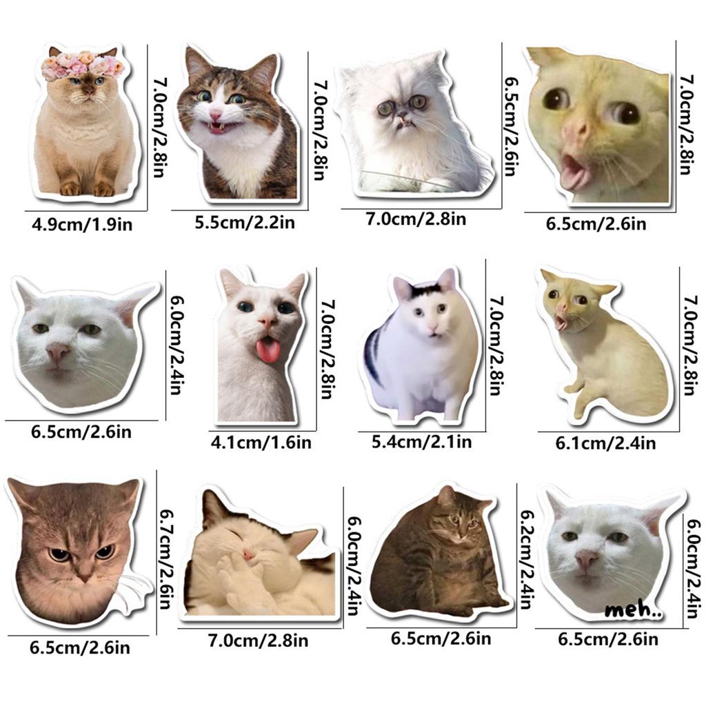 2/12 Pcs Funny Cat Fridge Magnets, Cute PVC Animal Refrigerator Magnet Set, Kitchen Home Decor Sticker, Easter Mother's Day Gift
