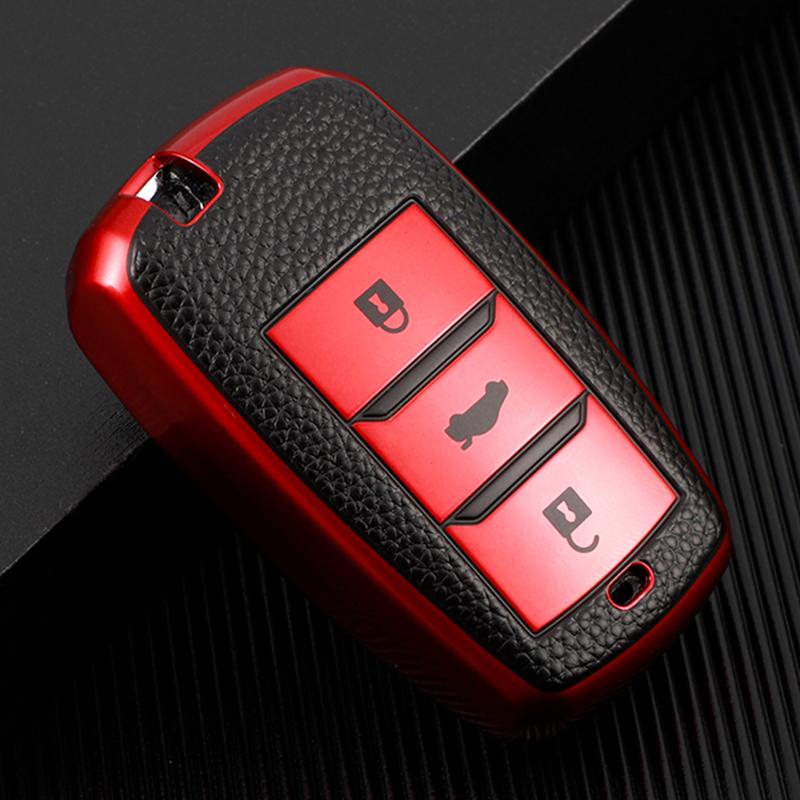 Leather TPU Car Smart Key Cover Bag Case Shell Protector Keychain for Changan Eado CS35 Raeton CS15 V3 V5 V7 Accessories