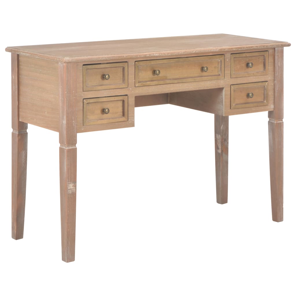 Schreibtisch, Braun, 109,5X45X77,5 Cm, Holz